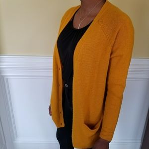 Mustard boyfriend cardigan